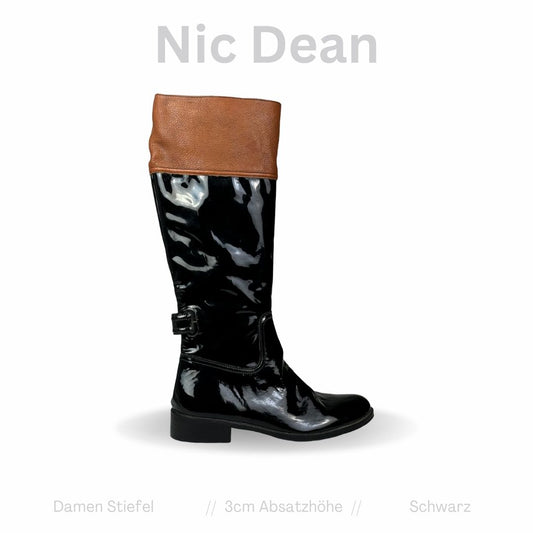 Nic Dean Damen Stiefel Schwarz/Braun