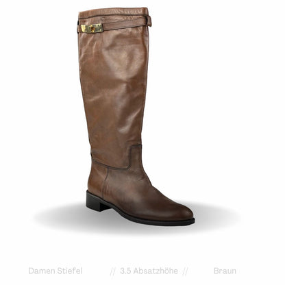 Damen Stiefel Italy Braun 3,5cm