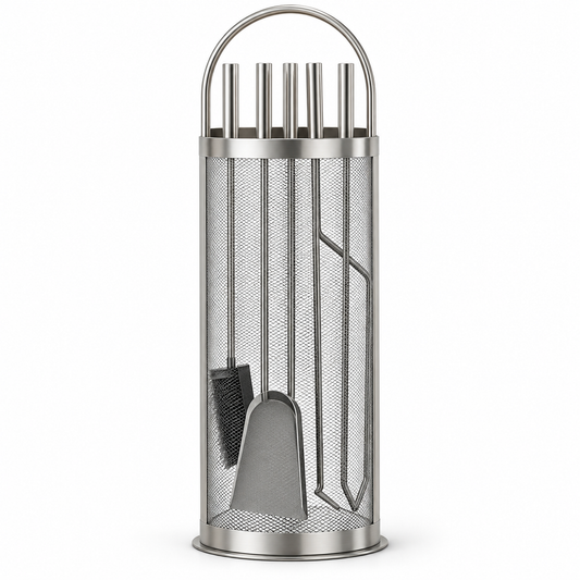 ®Livarno Kaminbesteck Kamingarnitur Kaminzubehör Kaminset 5-teilig Stahl