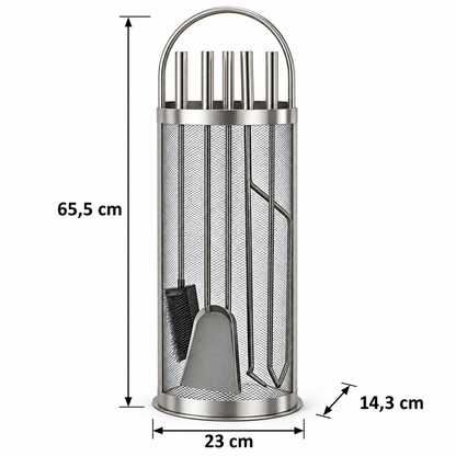 ®Livarno Kaminbesteck Kamingarnitur Kaminzubehör Kaminset 5-teilig Stahl