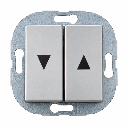 Düwi REV Standard Quadro Jalousieschalter Rolladenschalter Silber Unterputz