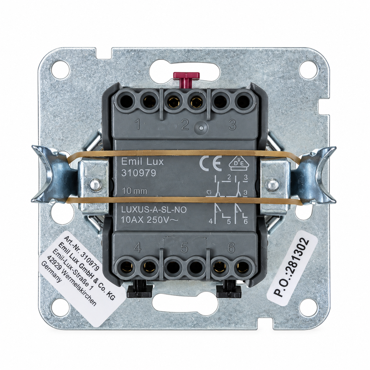 OBI Serienschalter Weiß Unterputz 10A 250V Art.-Nr. 310979