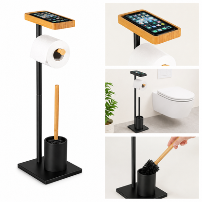 HOME CREATION 3 in 1 WC Standgarnitur Toilettenbürste Bürste Garnitur