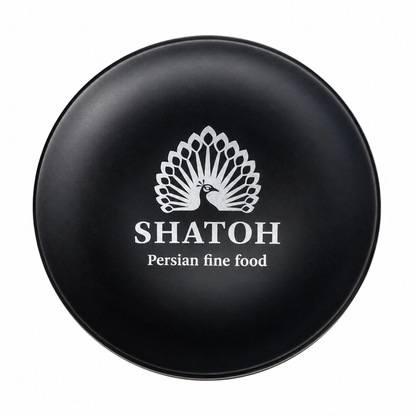 SHATOH Persian Fine Food Metalldose Rund Aufbewahrungsdose Schwarz Silber