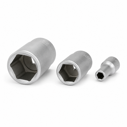 High-Grip Stecknuss aus Chrom-Vanadium – 1/4- 3/8 – 4,5 / 16 / 22 mm