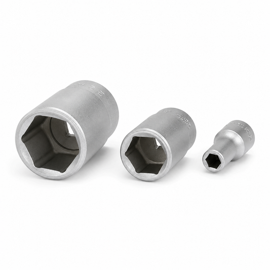 High-Grip Stecknuss aus Chrom-Vanadium – 1/4- 3/8 – 4,5 / 16 / 22 mm