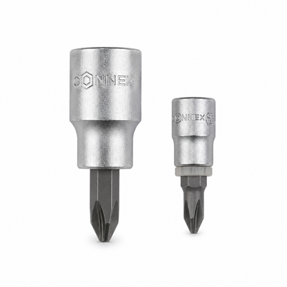 Connex PH Kreuzschlitz-Bit-Steckschlüssel 1/4" / 1/2" PH1–PH3 Stecknuss Bit-Einsatz Chrom-Vanadium