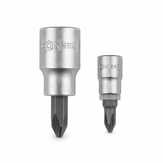 Connex PH Kreuzschlitz-Bit-Steckschlüssel 1/4" / 1/2" PH1–PH3 Stecknuss Bit-Einsatz Chrom-Vanadium