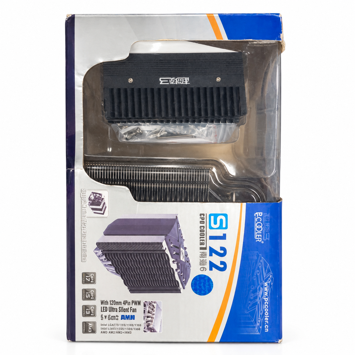 PCCOOLER S122 CPU Kühler 120mm PWM 6 Heatpipes Intel AMD Prozessorkühler
