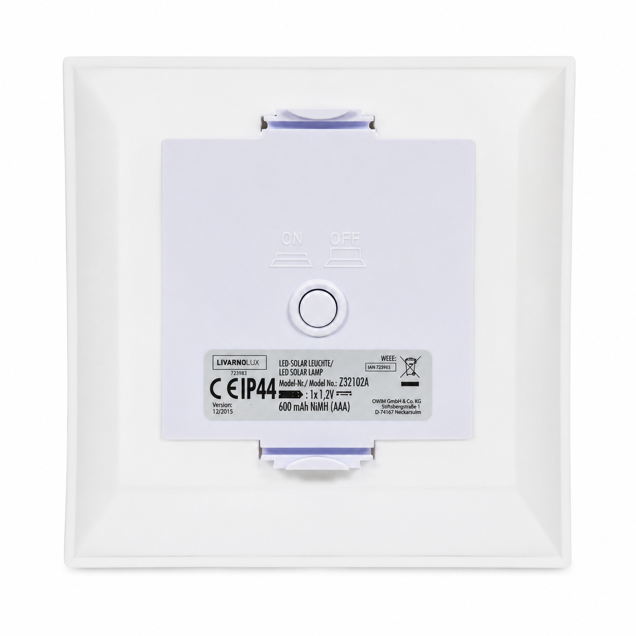 Livarno Lux LED-Solarleuchte Z32102A IP44 mit Flammeneffekt Weiß