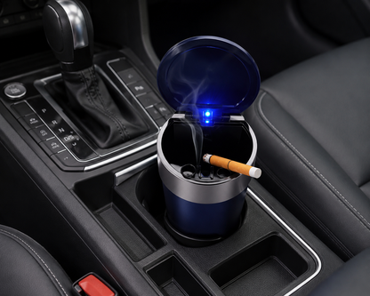 2x LED Auto-Aschenbecher mit Deckel Windaschenbecher Farbwahl