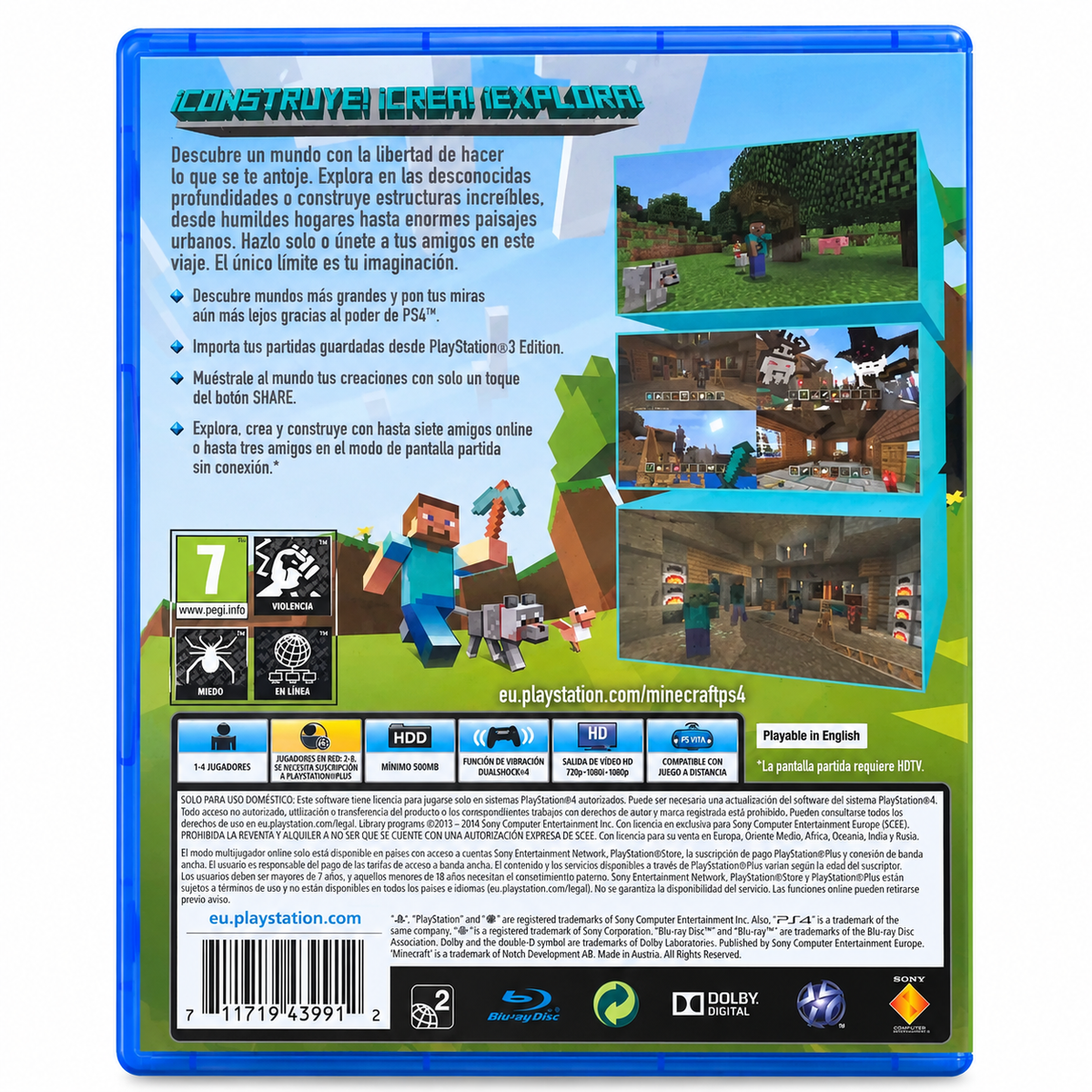 Minecraft PS4 PlayStation 4 Spiel PAL English Version