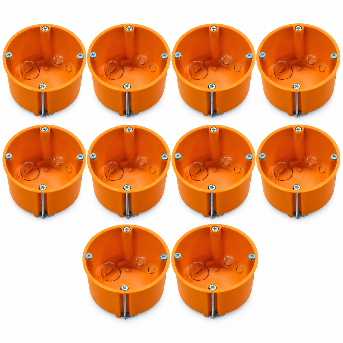 10x Kopp Hohlwandschalterdose Ø68 mm 47 mm IP30 Orange 349101048