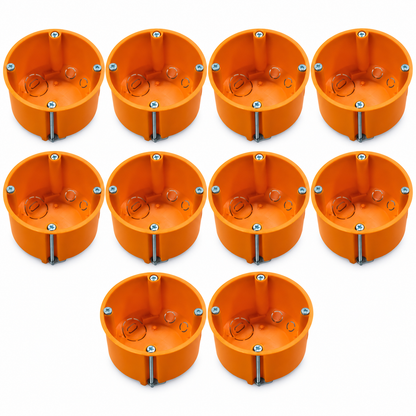 10x Kopp Hohlwandschalterdose Ø68 mm 47 mm IP30 Orange 349101048