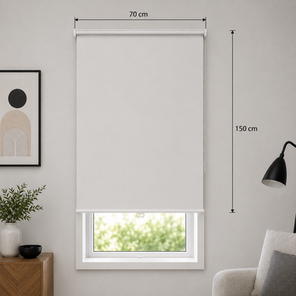 CleverFix Verdunklungsrollo 50 x 150 cm Creme Sichtschutz & Sonnenschutz