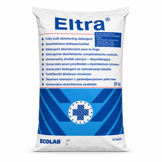 Ecolab Eltra 20 kg Desinfektions-Vollwaschmittel Waschpulver Hygiene Waschmittel