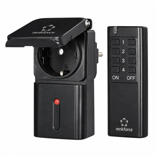 Renkforce Funk-Schalter-Set Außenbereich 433 MHz 30 m mit Fernbedienung