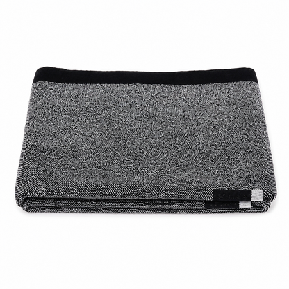 URBANARA Ventosa Badematte 60x150 cm Schwarz Weiß 100% Bio-Baumwolle Badteppich Badezimmermatte