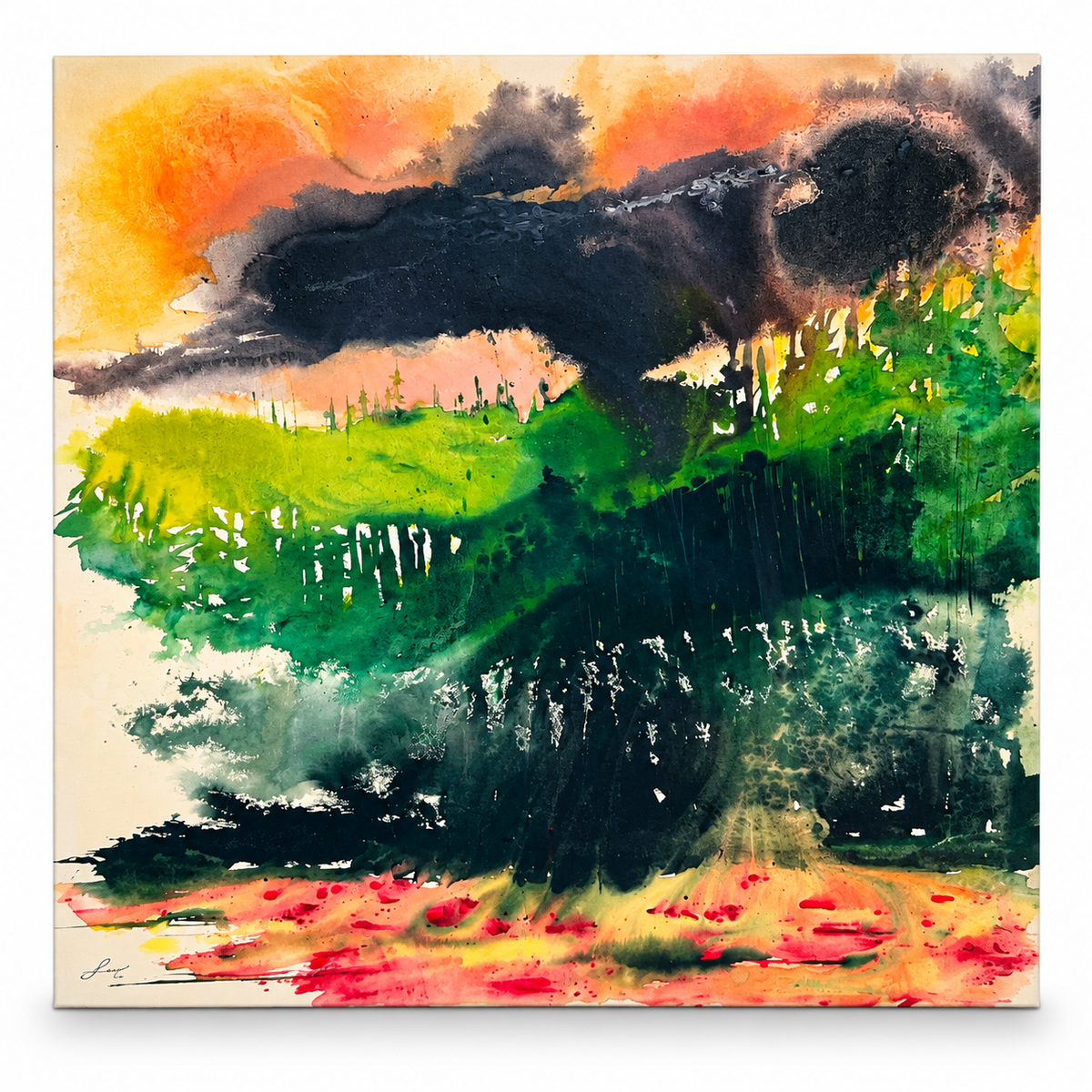 Abstrakte Gemälde Handgemalt 190 cm Wandbild Kunst verschiedene Motive
