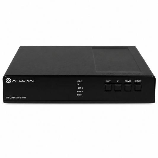 Atlona AT-UHD-SW-510W 4K UHD 5-Input Präsentations-Switcher mit Netzkabel
