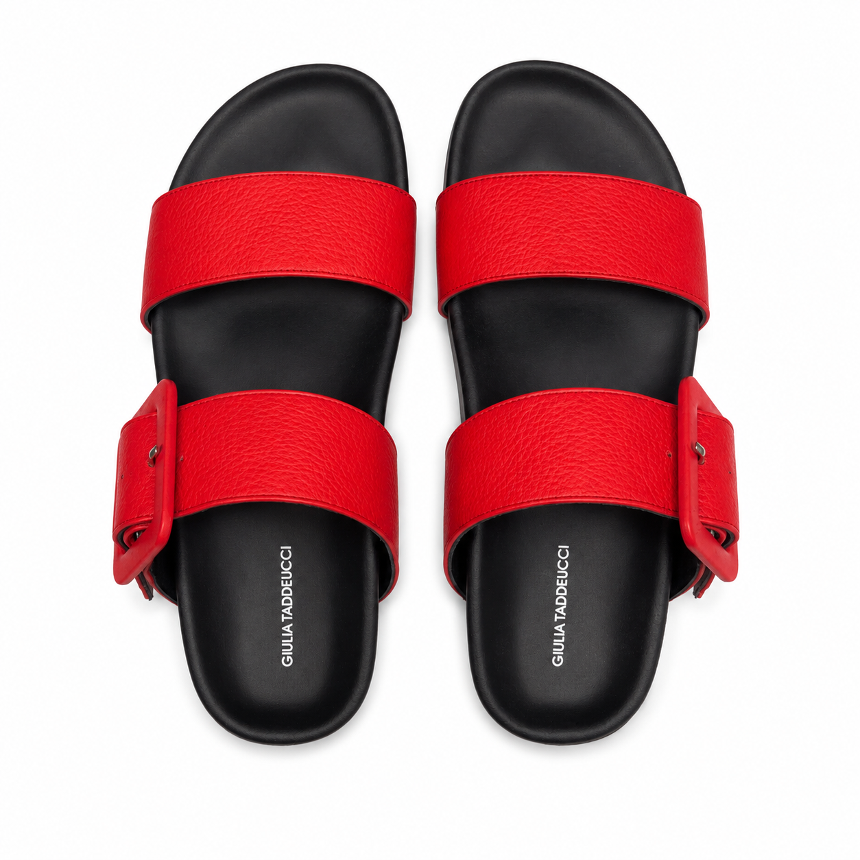 Giulia Taddeucci Damen Leder Pantoletten Sandalen Sommerschuhe