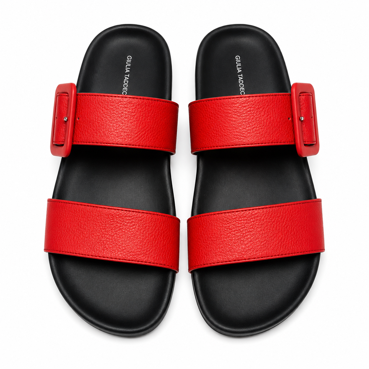 Giulia Taddeucci Damen Leder Pantoletten Sandalen Sommerschuhe