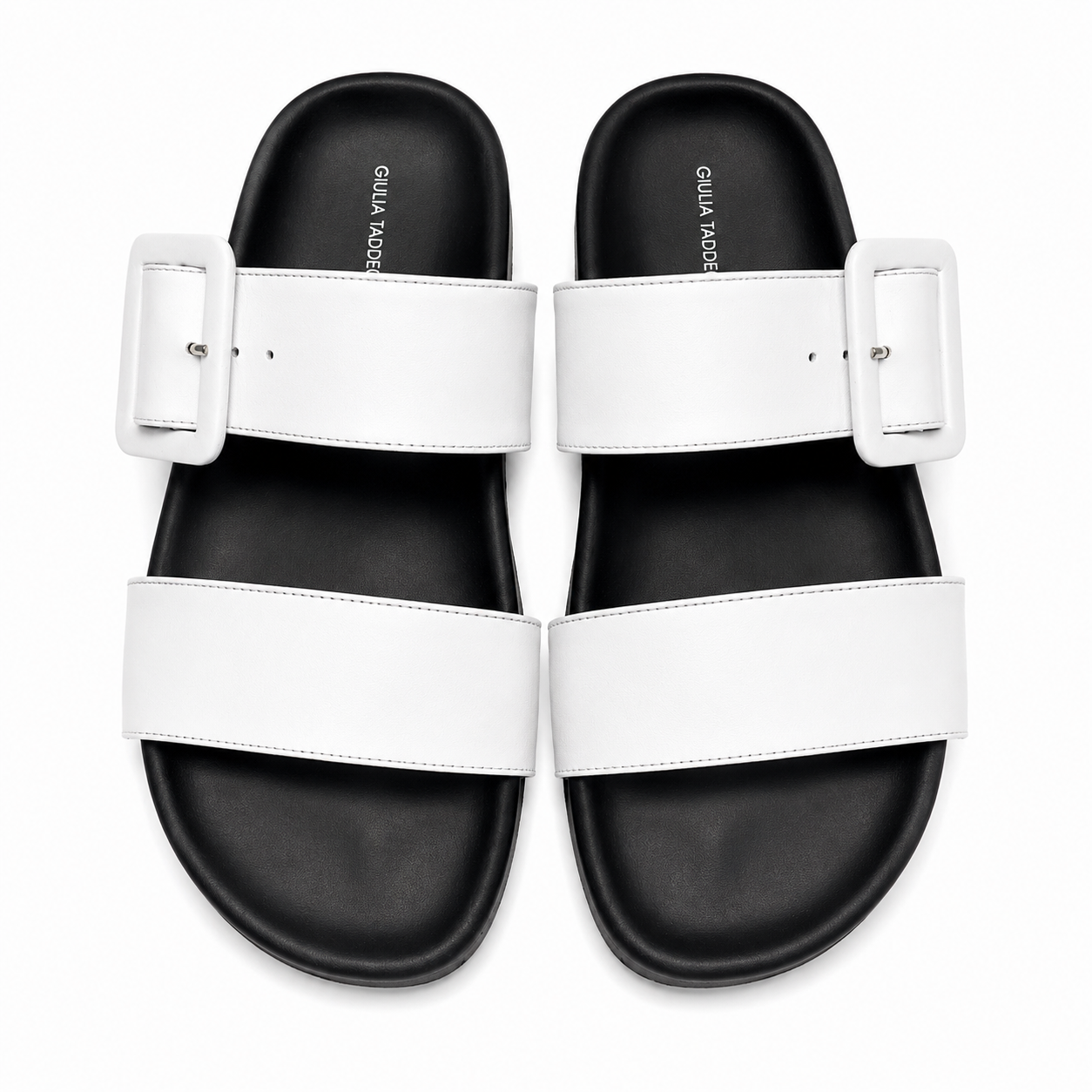 Giulia Taddeucci Damen Leder Pantoletten Sandalen Sommerschuhe