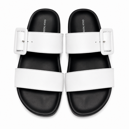 Giulia Taddeucci Damen Leder Pantoletten Sandalen Sommerschuhe