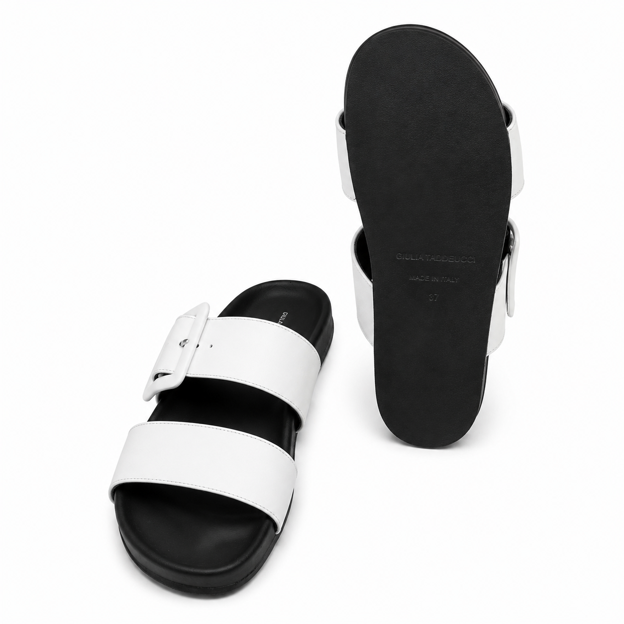 Giulia Taddeucci Damen Leder Pantoletten Sandalen Sommerschuhe