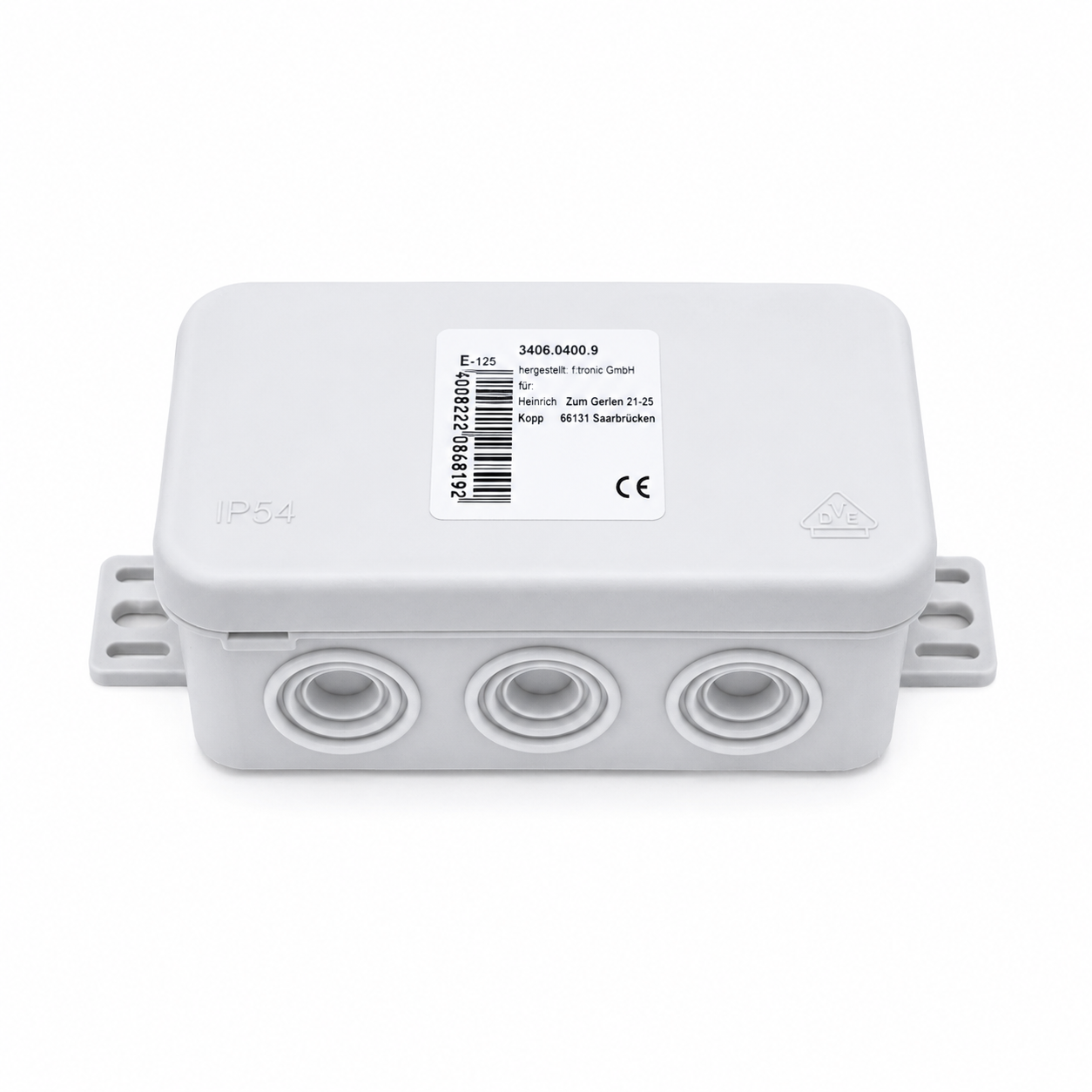 Kopp Feuchtraum Aufputz-Abzweigdose IP54/IP55 Verteilerdose Abzweigkasten Grau/Grün Elektroinstallation