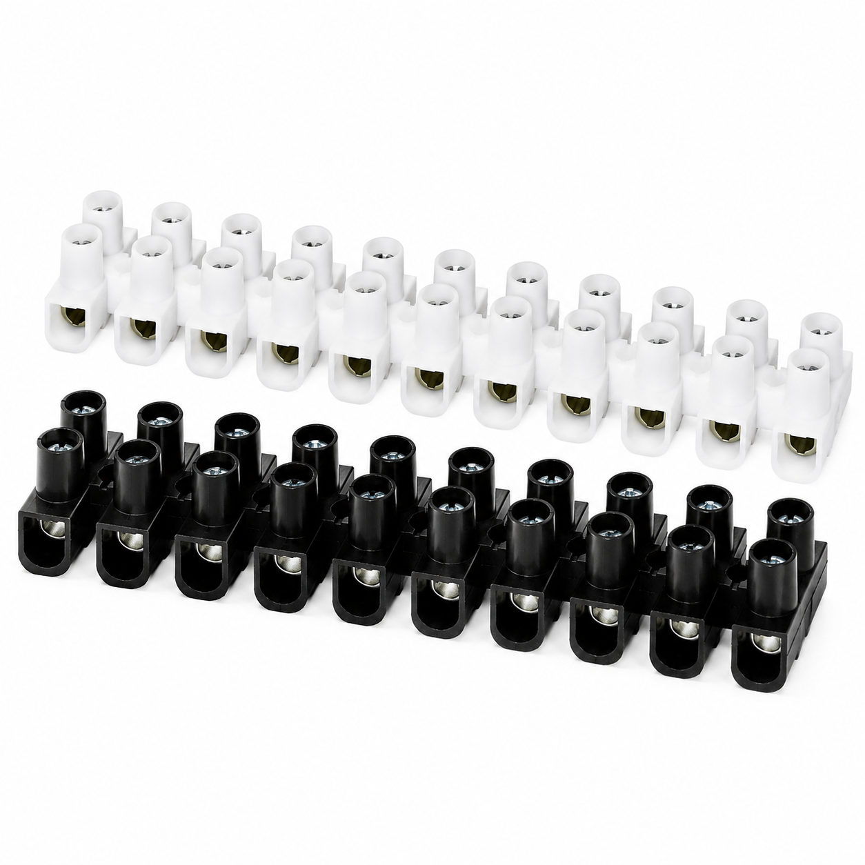 KOPP Schraubklemme 12-polig 16 mm² Lüsterklemme Schwarz/Weiß 2 Stück