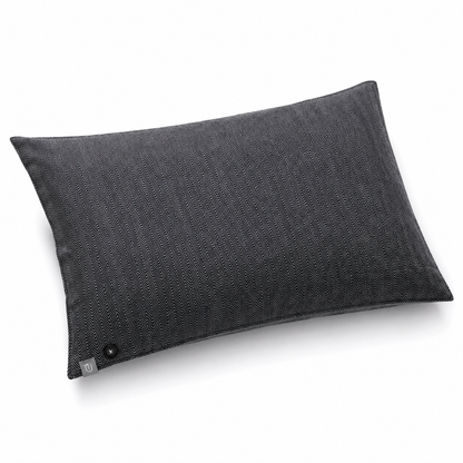 URBANARA Kissenbezug Baumwolle Dunkelgrau Dekokissen Sofakissen Kopfkissenbezug 70 × 90 cm