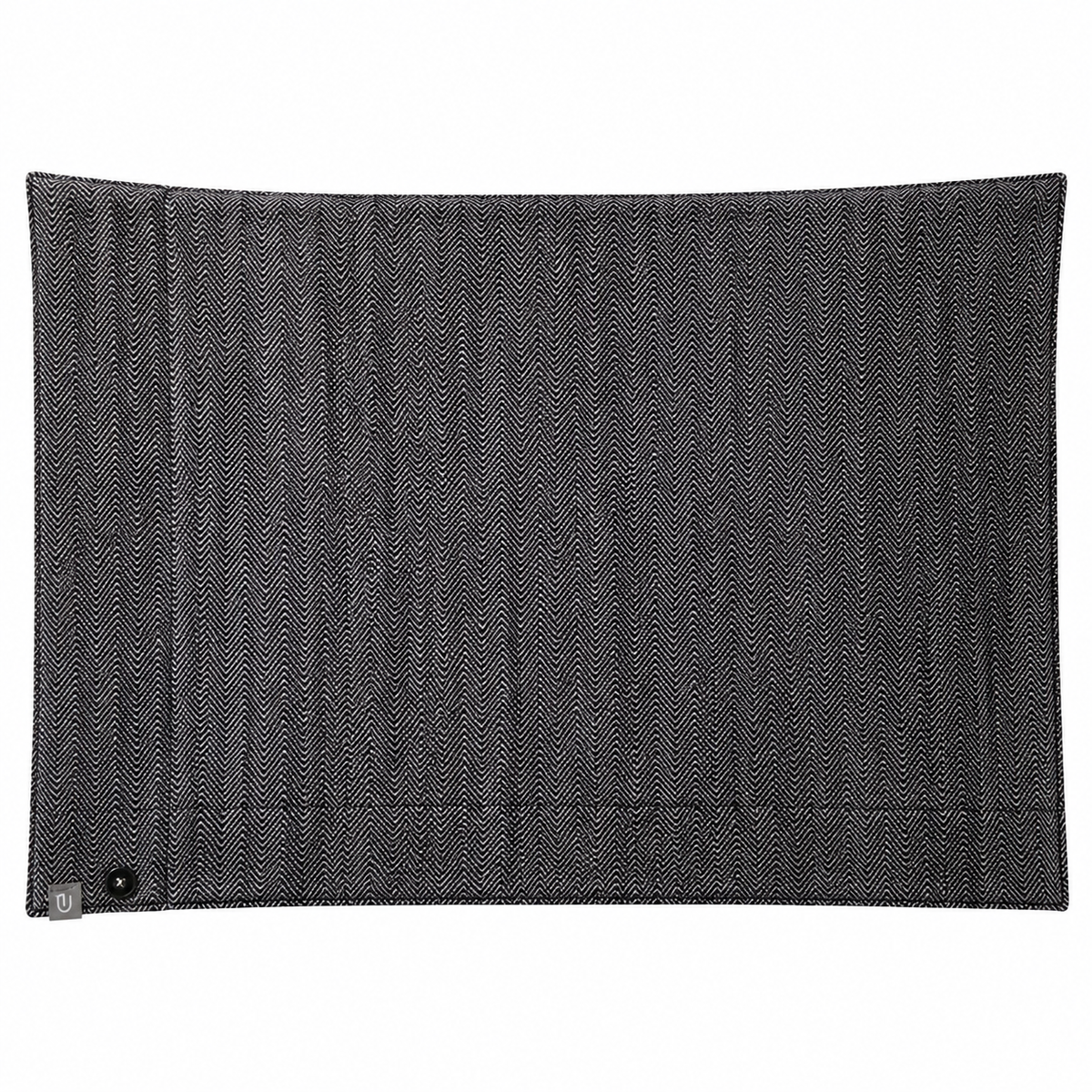 URBANARA Kissenbezug Baumwolle Dunkelgrau Dekokissen Sofakissen Kopfkissenbezug 70 × 90 cm