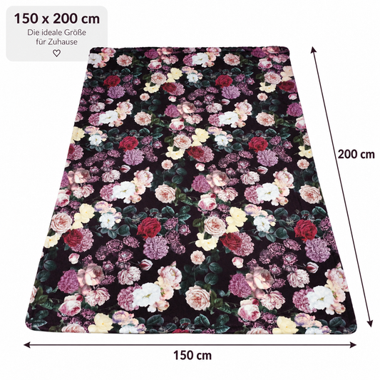 Edelzeit Plüsch Wendedecke Felloptik 150x200 cm Kuscheldecke Farbwahl