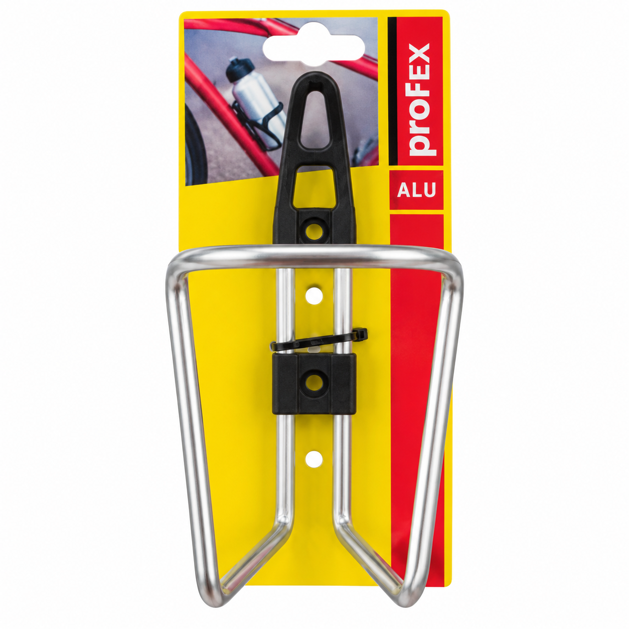 proFEX Alu Fahrrad Trinkflaschenhalter Flaschenhalter Silber