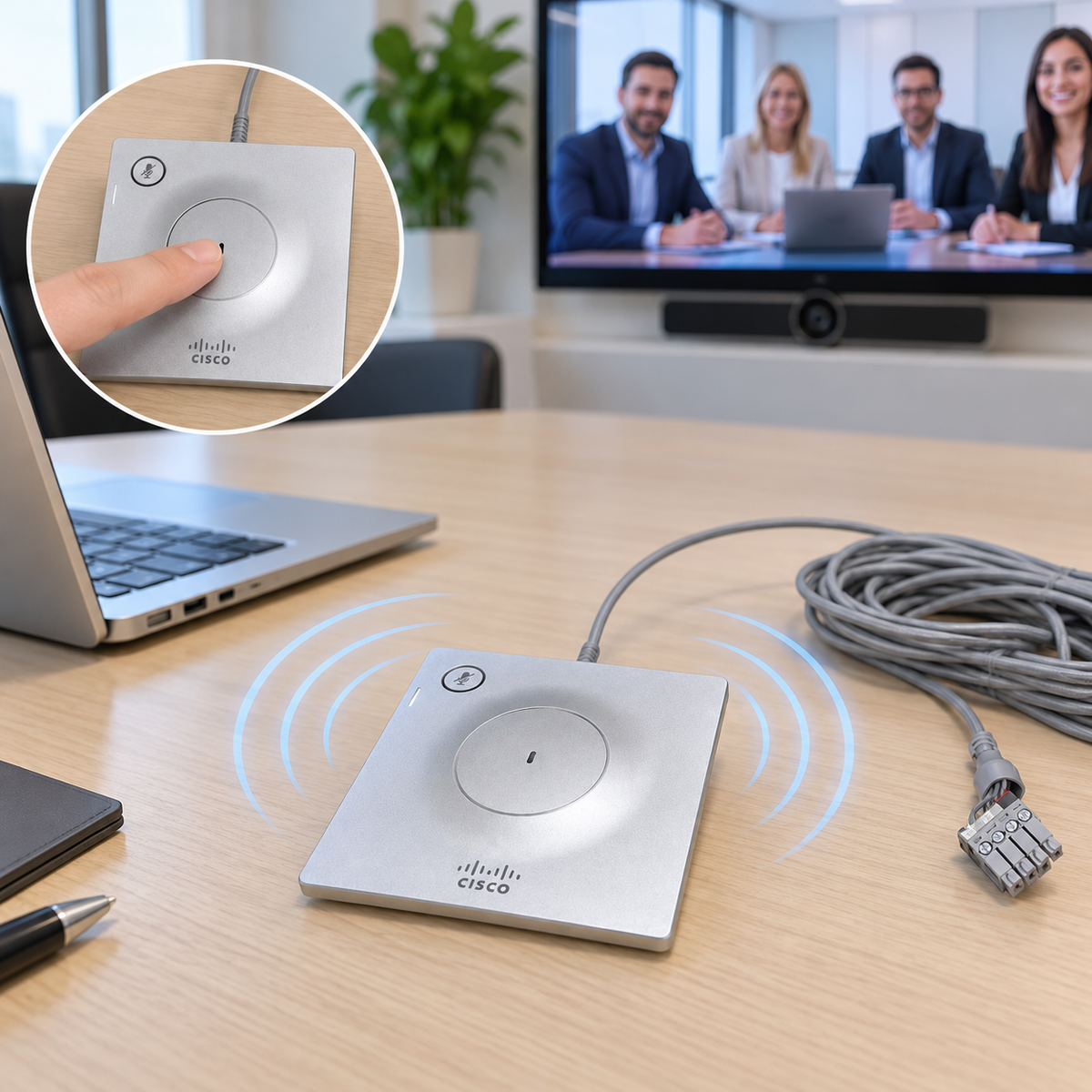 Cisco CTS-MIC-TABL60 TelePresence Table Microphone 60 Tischmikrofon Gebraucht