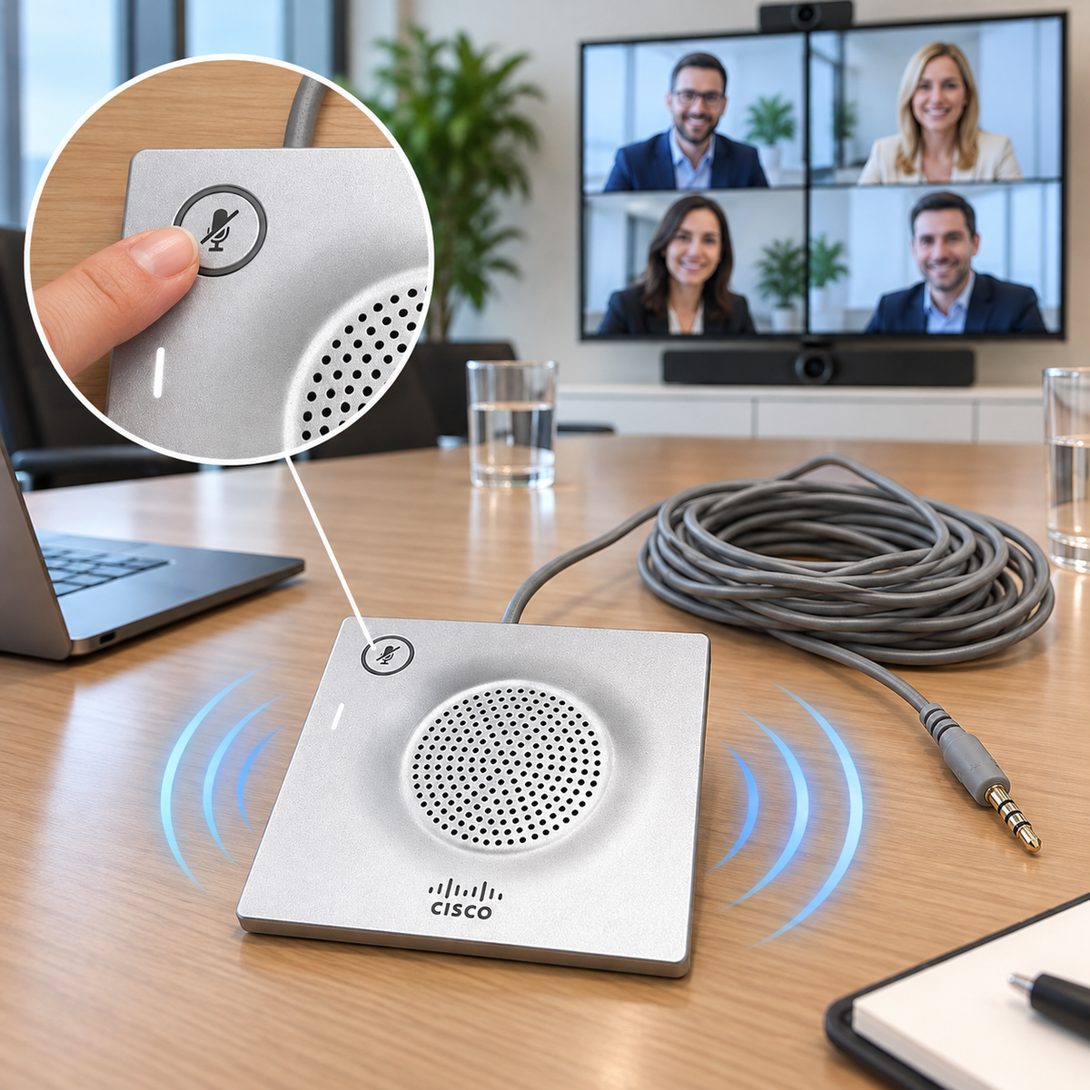 Cisco Tandberg TTC5-06 TelePresence Table Microphone 20 Tischmikrofon 3,5mm