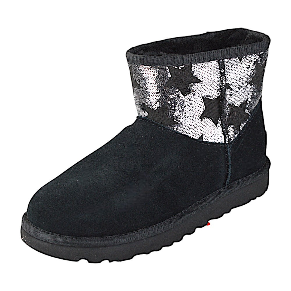 UGG Classic Mini Sequin Stars Black Boot