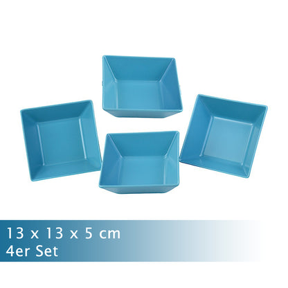 Elite Mediterran Schüssel hellblau, 13 x 13 x 5 cm, 4er Set