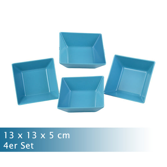 Elite Mediterran Schüssel hellblau, 13 x 13 x 5 cm, 4er Set