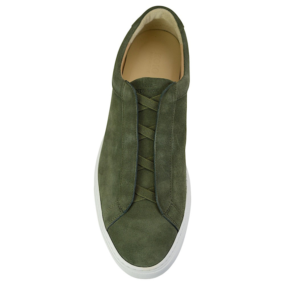 KOIO Capri X Herren Sneaker Birch, Matt Grün Samt Leder