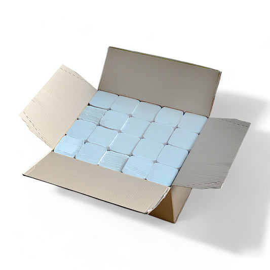 4000 Blatt Papierhandtücher V-Falz 24x21cm 2-lagig recycling weiß Falttücher