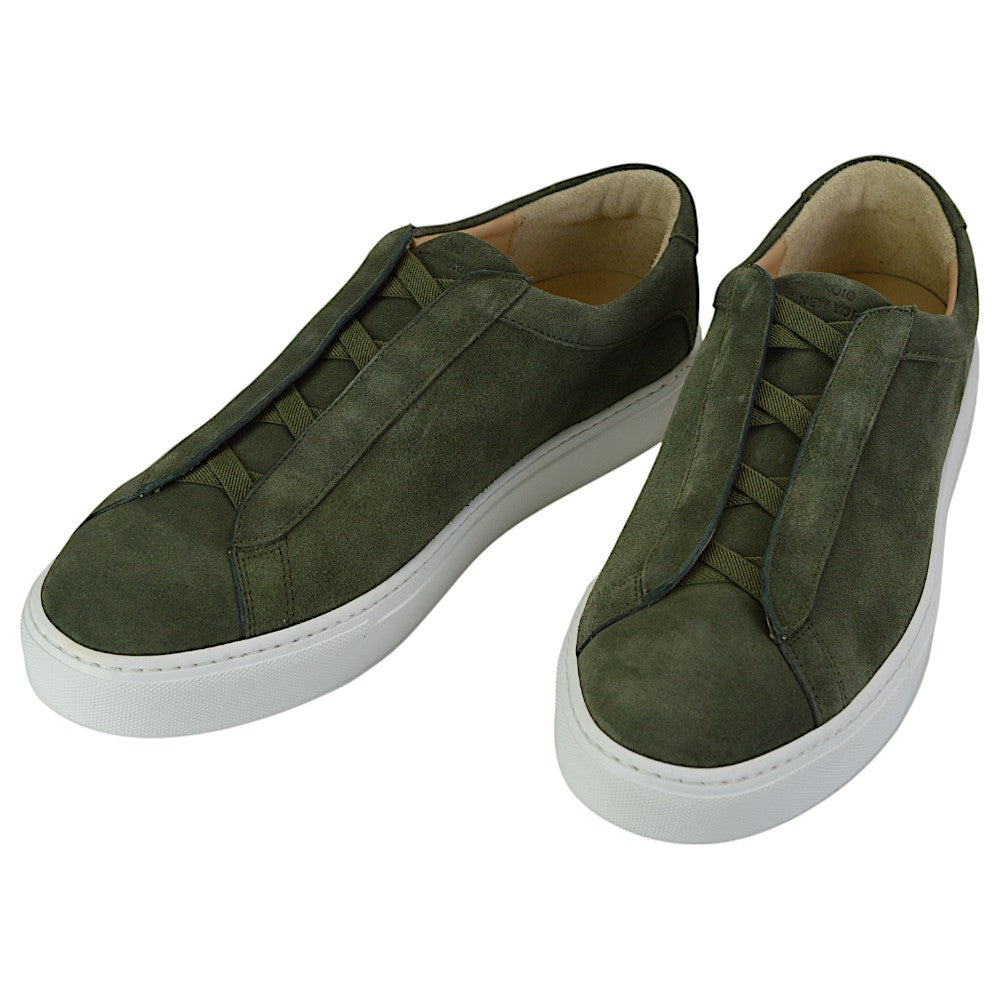 KOIO Capri X Herren Sneaker Birch, Matt Grün Samt Leder