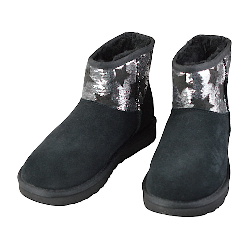 UGG Classic Mini Sequin Stars Black Boot