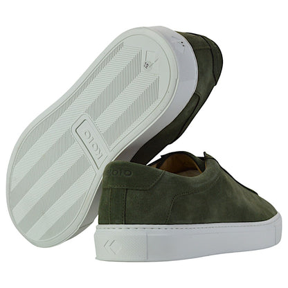 KOIO Capri X Herren Sneaker Birch, Matt Grün Samt Leder