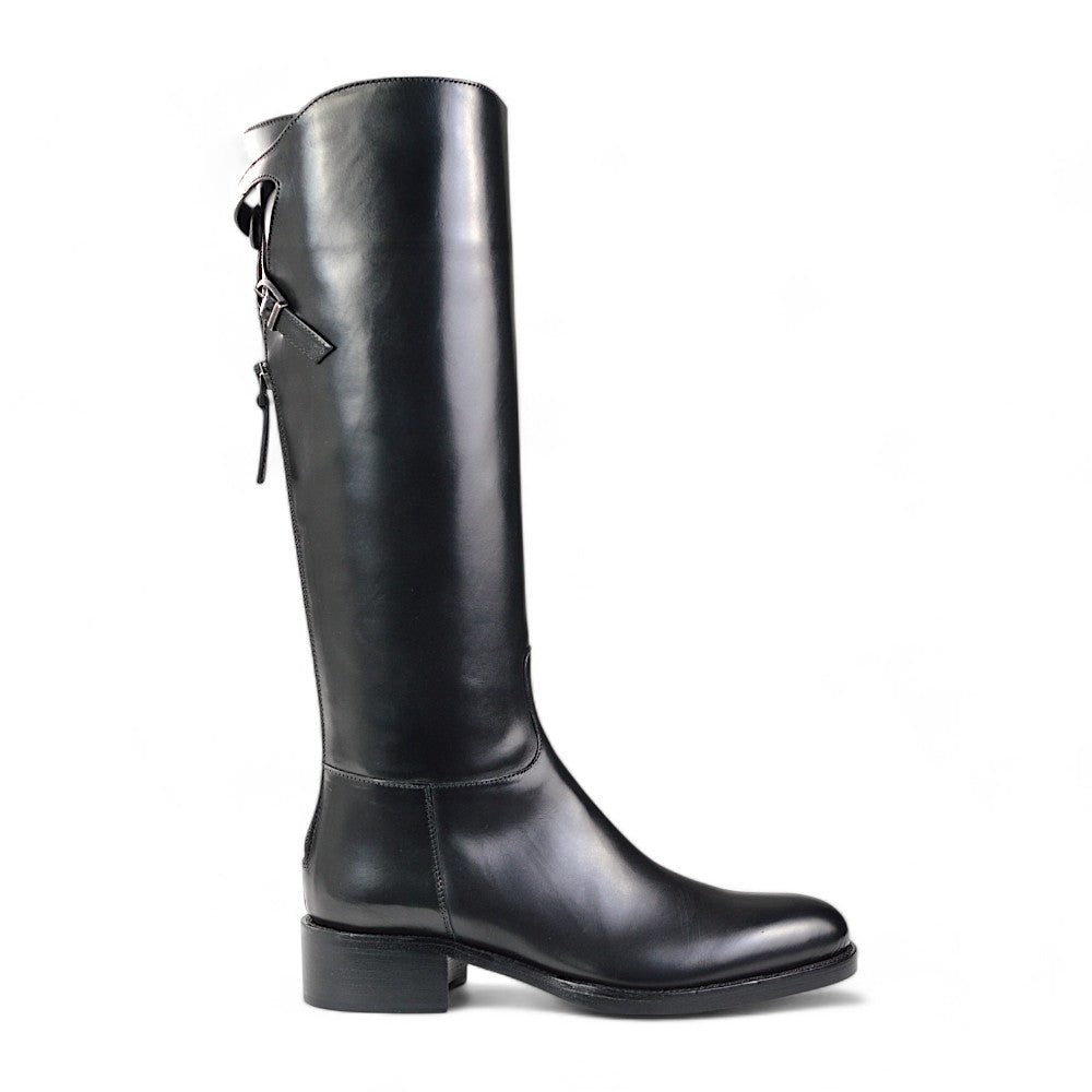 Sartore Parma Nero Rennes Damen Langschaftstiefel, Schwarz Gr. 35