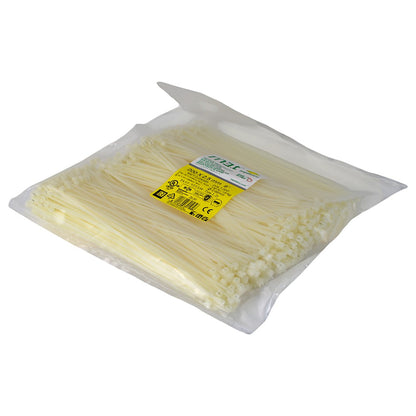 sapiSelco kabelbinder Stahlzahn 200x2,5 mm MET.2.2305R  VPE 1000stk, natur