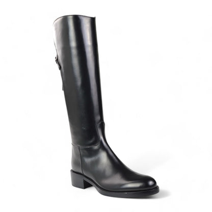 Sartore Parma Nero Rennes Damen Langschaftstiefel, Schwarz Gr. 35