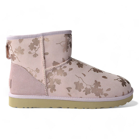 UGG Damen Classic Mini Floral Foil Stiefel, Gr. 41