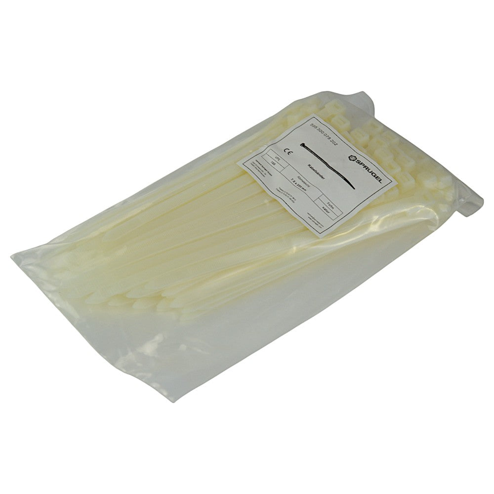 sprügel Kabelbinder 7,6x200mm, natur VE100